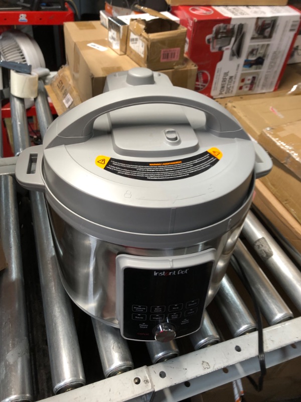 Photo 3 of **MISSING POT, SCRATCHES ON OUTSIDE NEAR PANEL, SMELLS OF FOOD** 
Instant Pot Duo Plus, 8-Quart Whisper Quiet 9-in-1 Electric Pressure Cooker, Slow Rice Cooker, Steamer, Sauté, Yogurt Maker, Warmer & Sterilizer, App With Over 800 Recipes, Stainless Steel