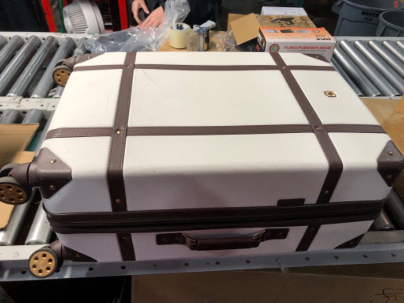 Photo 5 of ***HEAVILY USED - STAINED - SEE PICTURES***
SwissGear 7739 Hardside Luggage Trunk with Spinner Wheels, White, 2-Piece Set (19/26)