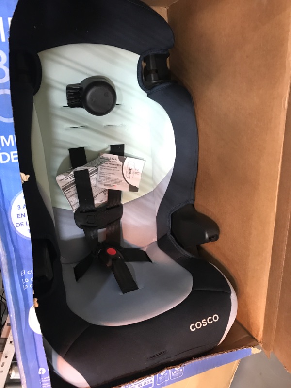 Photo 2 of Cosco Kids Finale DX 2-in-1 Booster Car Seat, Forward Facing Toddler Car Seat (30-65 lbs) and Belt Positioning High Back Booster Seat (40-100 lbs), Rainbow