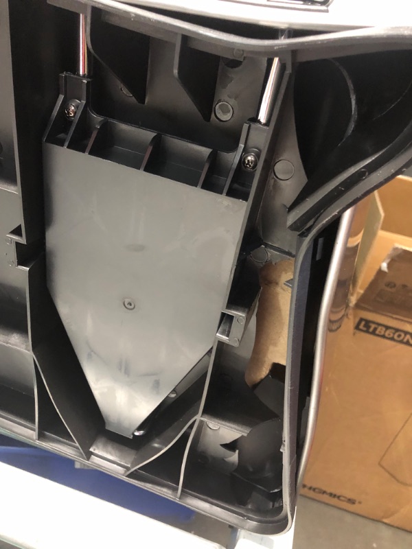 Photo 4 of ***USED - MAJOR DAMAGE - SEE PICTURES***
SONGMICS Trash Can, 2 x 8 Gallon (2 x 30 L) Garbage Can for Kitchen, with 15 Trash Bags, 2 Compartments, Plastic Inner Buckets and Hinged Lids, Airtight, Silver and Black ULTB60NL