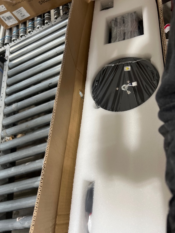 Photo 1 of Kayleik 84 Inch Industrial Ceiling Fan - Black Big Ceiling Fans with Lights, Large Ceiling Fan with Night Light, 6-Speed Remote Control, Outdoor Commercial Ceiling Fan for Living Room/Garage/Shop