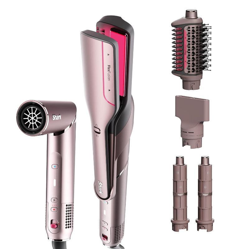 Photo 1 of 
Shark FlexFusion Hair Straightener & Powerful Hair Dryer with Fusion Hair Brush, Ceramic Air Styler with Auto-Wrap Hair Curlers & Concentrator,...