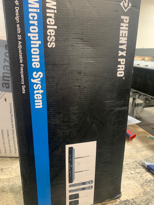 Photo 1 of Phenyx Pro Wireless Microphone System, 4-Channel Wireless Mic Set with Handheld/Bodypack/Headset/Lapel Mics, Cordless Microphone for Singing, Karaoke, Church (PTU-5200-2H2B)