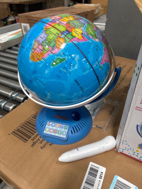 Photo 2 of Interactive Globe for Kids with Wireless Smart Pen, 9” Globes with Stand, Learning & Education STEM Toys, Talking World Map Gift for Children, Christmas Gifts for Boys & Girls Ages 7 8-12 Years Old