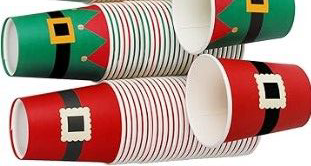 Photo 1 of 20 set coffee cups santa theme green/ red