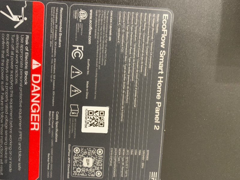 Photo 3 of ** see notes **EF ECOFLOW Smart Home Panel 2, the Center of the Whole-home Backup Solution, Compatible with DELTA Pro Ultra, DELTA Pro 3, Solars and Gas Generators
