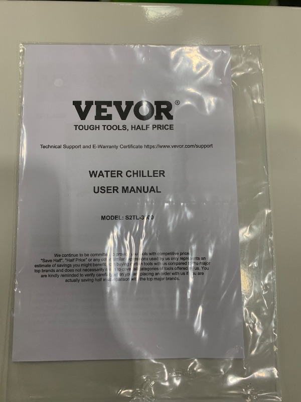 Photo 4 of ** see notes*** VEVOR Aquarium Chiller, 500 Gal 1892 L, 1.5 HP Hydroponic Water Chiller, Quiet Refrigeration Compressor for Seawater and Fresh Water, Fish Tank Cooling System, for Jellyfish, Coral Reef