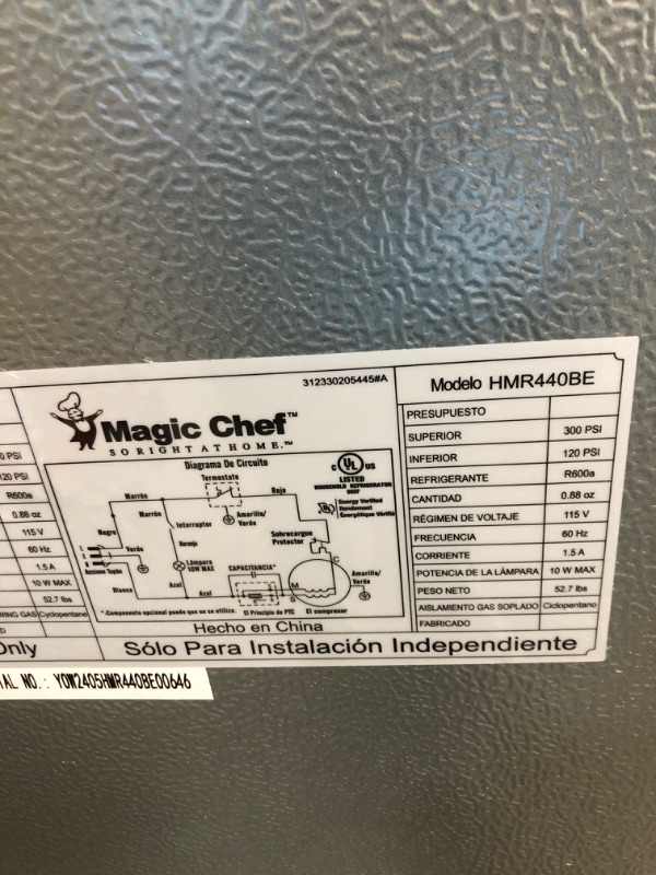 Photo 1 of 3.2 cu. ft. Refrigerator in Black