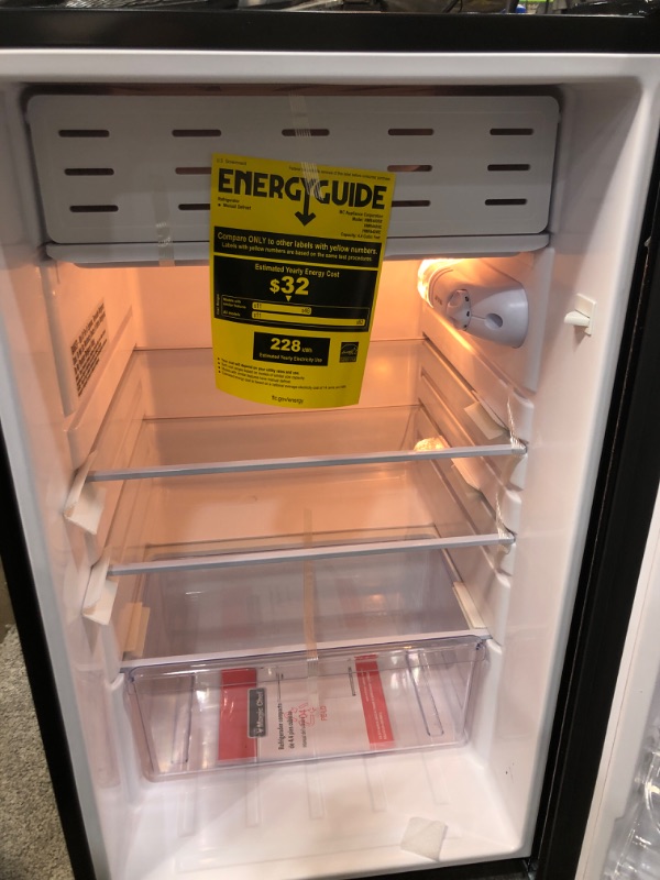 Photo 1 of 3.2 cu. ft. Refrigerator in Black