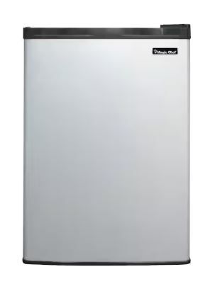 Photo 1 of ***NO PACKAGING - DENTED - DOESN'T POWER ON - SEE COMMENTS***
2.6 cu. ft. Mini Fridge in Stainless Steel Look without Freezer


