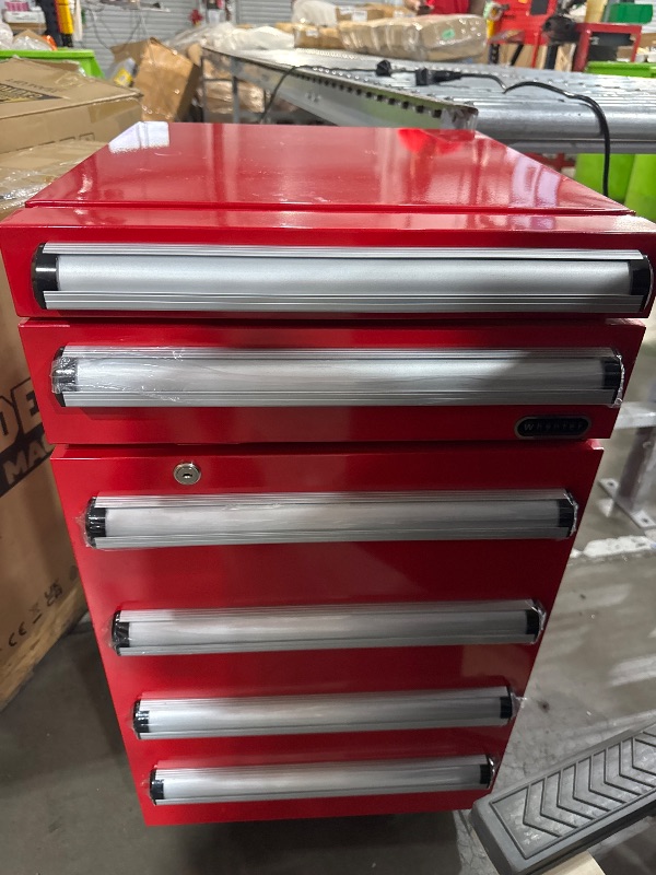 Photo 2 of *powers on**Whynter TBR-185SR 1.8 cu. ft. Portable Tool Box Refrigerator with 2 Drawers and Lock, One Size, Powder Coated Red