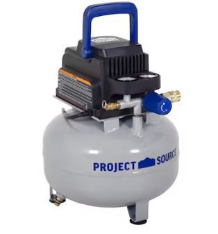 Photo 1 of *POWERS ON*Project Source 3-Gallon Portable Electric 110 PSI Pancake Air Compressor
