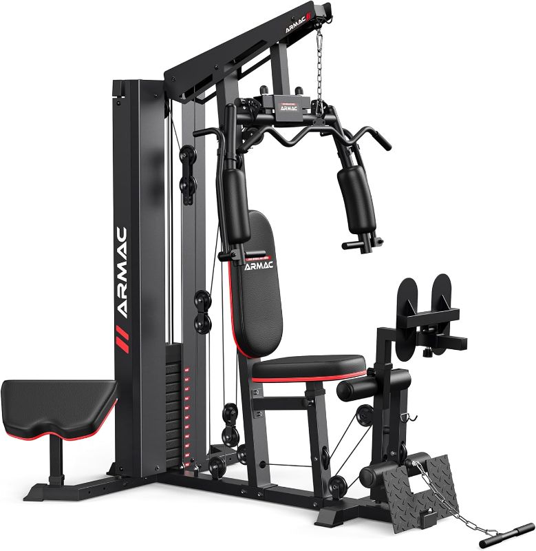 Photo 1 of *MISSING 1,2,3, BOX** ONLY 4 OF 4* GYM WEIGHT BLOCK Home Gym, Multifunctional Home Gym Equipment for Leg Press, 150LBS Weight Stack Machine, Workout Station with Pulley System for Full Body Training
