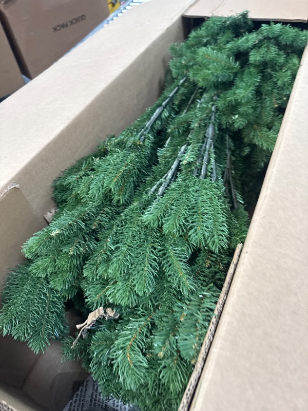 Photo 1 of National Tree Company Artificial Christmas Tree, Newberry Spruce, Green, Includes Stand, 7.5 Feet