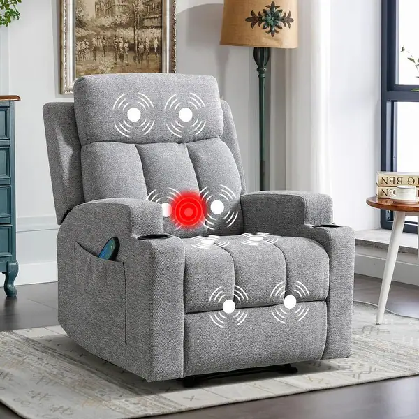 Photo 1 of ***NONREFUNDABLE - INCOMPLETE - SEE COMMENTS***
Prelife Overstuffed Breathable Fabric Reclining Chair with Side Pockets and Cup Holders