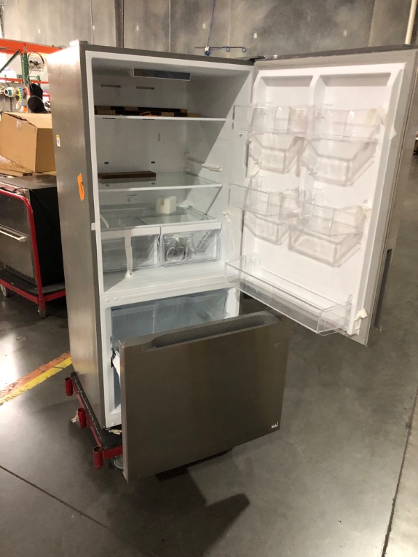 Photo 7 of 18.7 cu. ft. Bottom Freezer Refrigerator in Stainless Steel


