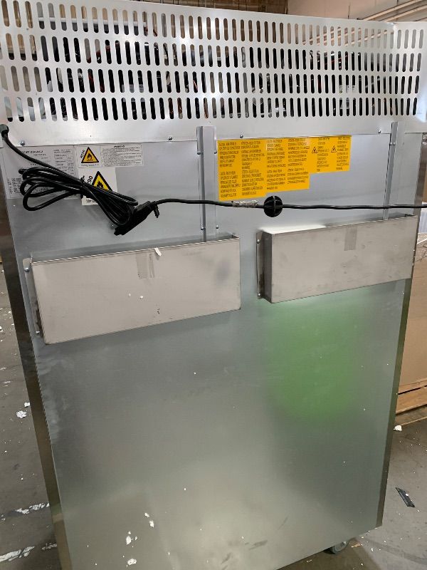 Photo 1 of *powers on*Mojgar Commercial Refrigerator and Freezer Combo,48" W Dual Temperature Zones,All Stainless Steel Design,38 Cu.ft 8 Adjustable Shelves Refrigerator and...
