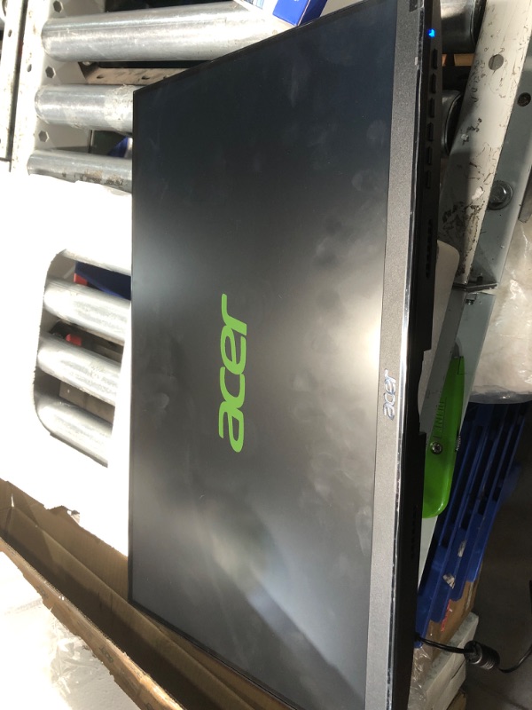 Photo 1 of **MISSING PART FOR STAND AND SOME CORDS** Acer 21.5 Inch Full HD (1920 x 1080) IPS Ultra-Thin Zero Frame Computer Monitor (HDMI & VGA Port), SB220Q bi