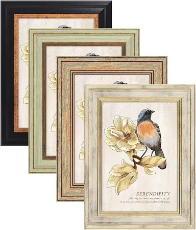 Photo 1 of AAQ 4 Pack 4x6 Picture Frame - Picture Frames with Plexiglass