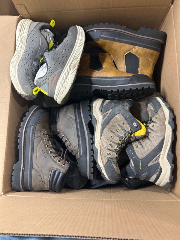 Photo 1 of .....SOLD AS IS -NON-REFUNDABLE.... BULK HIKING AND WORK BOOTS VARIES IN SIZES FOR MEN .... SOLD AS IS -NON-REFUNDABLE....