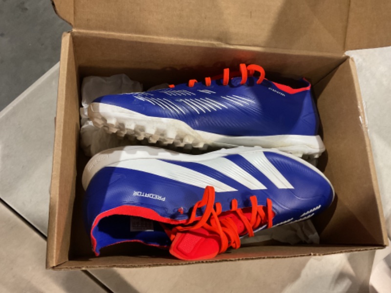 Photo 3 of adidas League Turf Sneaker, Lucid Blue/White/Solar Red, 10.5