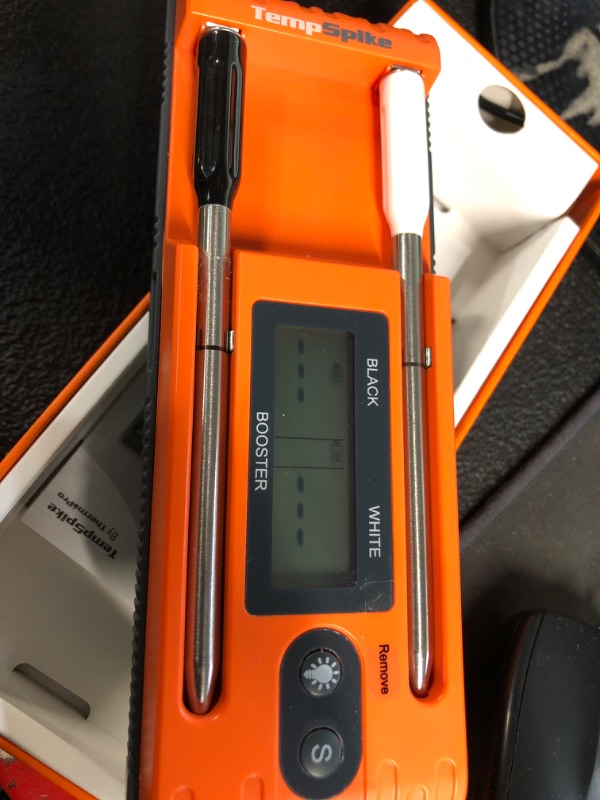 Photo 1 of ThermoPro TempSpike Wireless Meat Thermometer with 2 Meat Probes, 500FT Bluetooth Meat Thermometer for Cooking with LCD-Enhanced Booster for Food Turkey Beef Rotisserie BBQ Oven Smoker Thermometer
