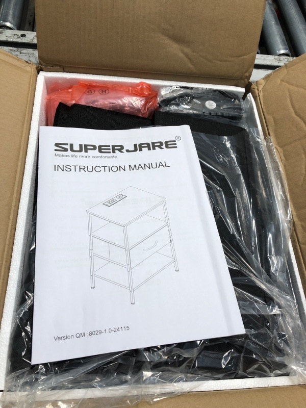 Photo 2 of ***NON REFUNDABLE, PARTS ONLY***SUPERJARE Nightstand with Charging Station