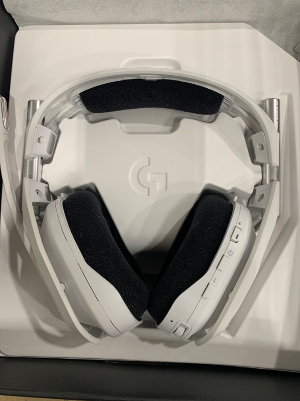 Photo 1 of Logitech G Astro A50 X Omni-Platform Wireless Gaming Headset + Base Station for PS5, Xbox, PC: PLAYSYNC Video & Audio Switcher, HDMI 2.1 4K 120Hz VRR, <24 bit/48 kHz, 24hr Battery, 2.4GHz & BT - White