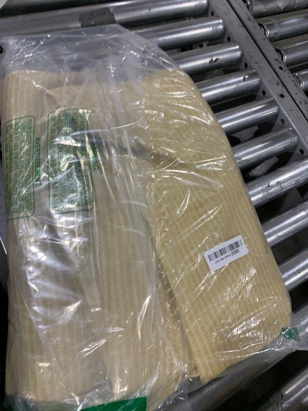Photo 1 of Amgo 12' x 12' x 17' Beige Right Triangle Sun Shade Sail Canopy Awning Cloth AGTAPRT12 - UV Blockage, Water & Air Permeable, Heavy Duty Commercial Grade, Outdoor Patio Garden (We Make Custom Size)