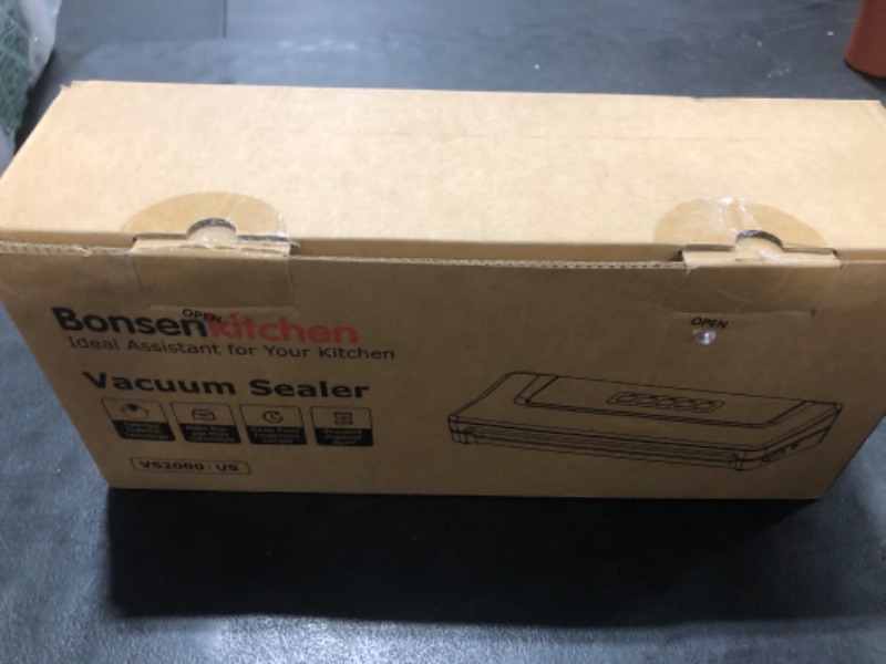Photo 1 of [Updated 2025] Bonsenkitchen Vacuum Sealer Machine + 40 Vacuum Bags, Fast-Compact/Multi-Functional Food Vacuum Sealer with External Vacuum System, Black