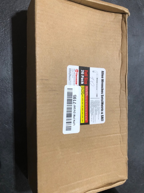 Photo 1 of Facoow Allen Wrenches Sets, 26pcs Full Size(Metric&SAE) Hex Key Set with Carry Bag, Heavy Duty Extra Long Arm Allen Wrenche Sets, Ball End Allen Keys, Color Corded Premium Allen Wrench Set