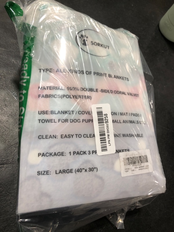 Photo 1 of 1 Pack 3 Puppy Blankets Super Soft Warm Sleep Mat Love Print Blanket Fluffy Fleece Pet Blanket Flannel Throw Dog Blankets for Small Dogs Puppy Dogs Fluffy Cats,Mix Love-Large(40"x30")