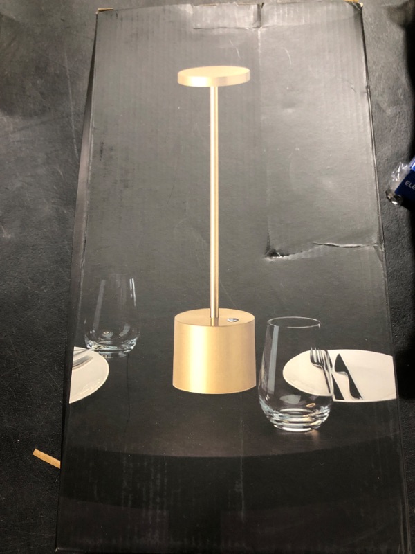 Photo 1 of JALVDE Cordless Rechargeable Battery Operated Dining Table Lamp 6000 mAh LED Desk Lamps 13.5 inches 3-Level Light Color Adjustable Dimmable Brightness for Reading/Restaurant/Study, Pack of 2