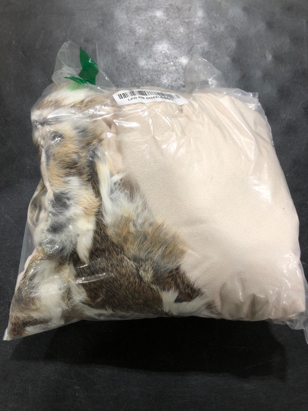 Photo 1 of Real Rabbit Fur Throw Blanket Rabbit Fur Pelt Rug with Soft Microsuede Backing Natural Furry Thick Fur Rug Plate Pelz Leather Pelt Straw Yellow, 43.3inx21.6in /3.6ftx1.8ft