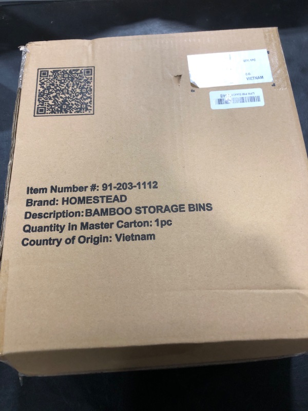 Photo 1 of HOMESTEAD Bamboo Pantry Storage Bins - Stackable Baskets, Potato and Onion Storage for Pantry Organization, Set 3 Pieces