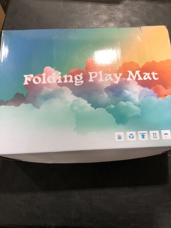 Photo 1 of Baby Play Mat, 50 x 50 Inch Play Mat Perfect for Use Baby Playpen, Foldable Baby Foam Playmat for Floor, Portable Waterproof Activity PlayMats for Babies, Infants and Toddlers