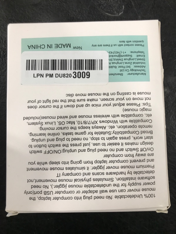 Photo 1 of HONKID Undetectable Mouse Jiggler - Auto Mover with On/Off Switch & USB Port, No Software Needed, Prevent Sleep/Lock for Home Office & PC/Mac/Desktop (Blue Black), Perfect for Gifts/Remote Work