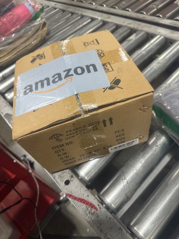 Photo 1 of FRIXCHUR Mini Size Crystal Chandelier Modern Flush Mount Ceiling Light 3 Tiers Raindrops Crystal Pendant Lighting Fixture Decoration for Bedroom Hallway Living Room,E26 Base,Gold