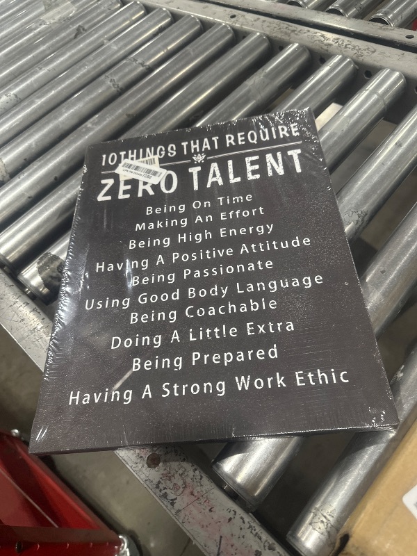 Photo 1 of 10 Things That Require Zero Talent Wall Art Motivational Poster Printed on Canvas Wall Decor for Living Room Bathroom Motivational Wall Art Size11.5 x 15 Inch - For Bedroom or Home Office Framed Art