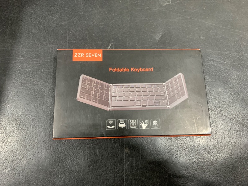 Photo 1 of ZZR SEVEN Bluetooth Keyboard, Foldable Keyboard, Portable Keyboard, Travel Keyboard Compatible with Windows iOS Android iPad, iPhone and Tablet (B089)