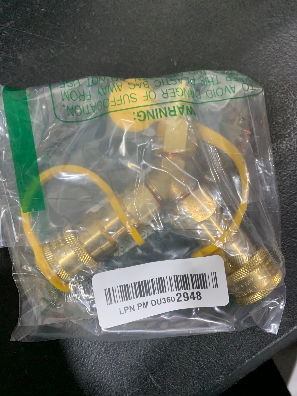 View 2 of 3/8 inch Natural Gas Y Splitter, 2-Way Natural Gas Quick Connect Fittings with Shut Off Valve, Conversion Kit for Natural Gas Line, 3/8" Propane Hose, Pizza, Oven, Grill, Generator, Heater, RV Trailer