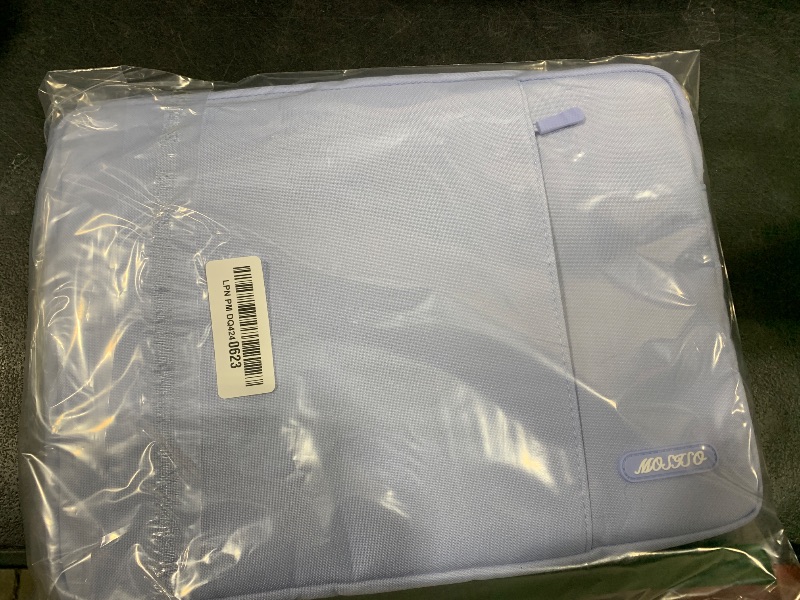 Photo 1 of MOSISO Laptop Case 13 inch, 13 inch Laptop Sleeve Compatible with MacBook Air M4 M3 M2 M1 2025-2018 / Pro M2 M1 2025-2016, Polyester Vertical Computer Sleeve Bag with Pocket, Pastel Blue