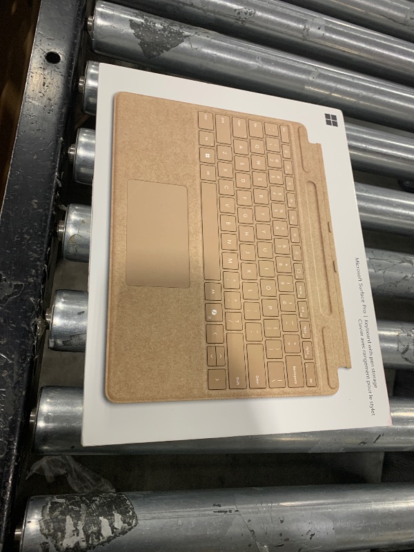 Photo 1 of Microsoft Surface Pro Keyboard for Surface Pro Copilot+ (11th Edition), Pro 9 and 8 with Pen Storage, Alcantara Material, Dune