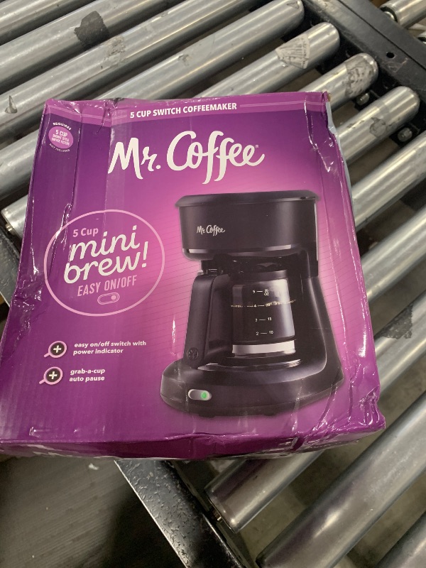 Photo 1 of Mr. Coffee® 5-Cup Mini Brew Switch Coffee Maker, Black