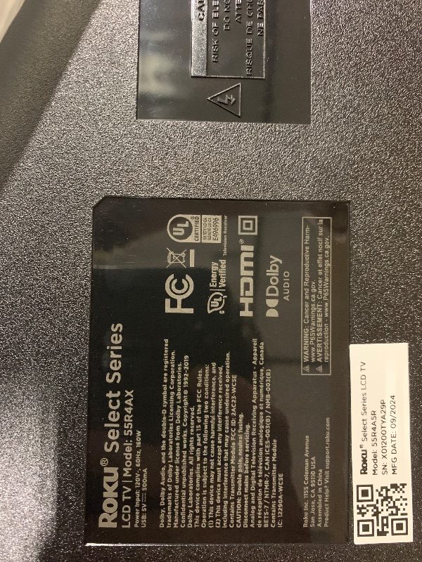 Photo 1 of 55" Class Select Series 4K Smart RokuTV