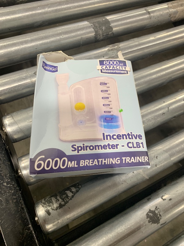 Photo 2 of Incentive Spirometer Adult, Lung Exerciser Device, Breathing Trainer - 6000ML Inhale Volume Measurement, Equipped with Ball Flow Rate Indicator & Scale Indicator