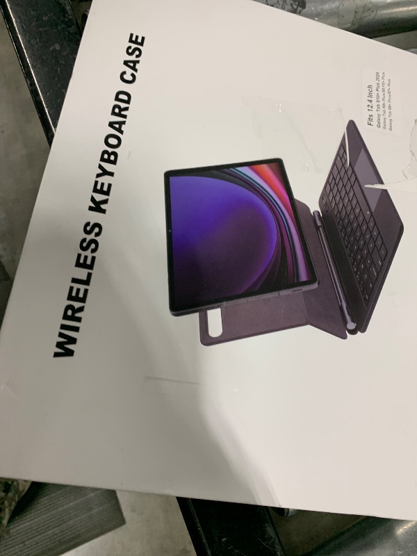 Photo 1 of Wineecy Touchpad Magic Keyboard Case for Samsung Galaxy Tab S10+ Plus/S9+ Plus/S9 FE+ Plus/S8+ Plus/S7+ Plus/S7 FE 12.4 Inch,Rainbow Backlit Magic Floating Cantilever Stand Magnetic Keyboard Cover