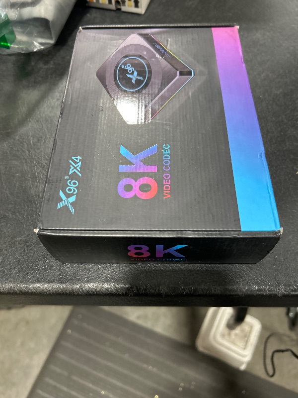 Photo 1 of Xilibod Android TV Box Android 11 TV Box 4GB RAM 32GB ROM Amlogic S905X4 Quad Core 64 Bit Mali-G31 MP2 2.4G/5G WiFi BT4.1 USB3.0 Colorful Lighting Smart TV Box - Model No.: X96X4 4GB 32GB