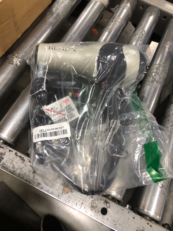 Photo 1 of REVLON Turbo Hair Dryer with Advanced Ionic Technology, Ceramic Coating | Turbo Heat and Cold Shot Features, 1875 Watts for Fast Drying and Shine (Silver)