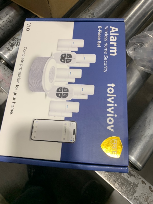 Photo 1 of WiFi Door Alarm System, Wireless DIY Smart Home Security System, with Phone APP Alert, 8 Pieces-Kit (Alarm Siren, Door Window Sensor, Remote), Work with Alexa, for House, Apartment, by tolviviov